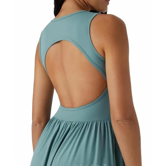 NWT Halara Women's Sleeveless Maxi Dress with Open Back in Blue Size XS - Picture 2 of 6